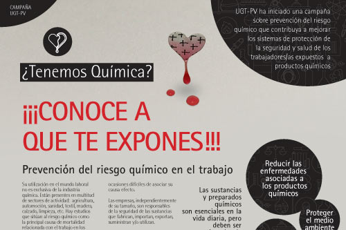 Poster de la campaña ¿Tenemos Química? ¡¡¡Conoce a qué te expones!!!