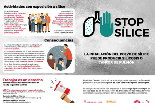 Folleto de la campaña STOP SÍLICE